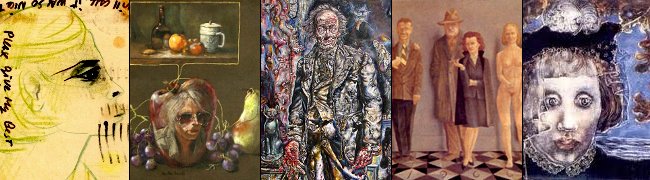 Paintings by Karl Priebe, Dudley Huppler, Ivan Albright, Wilde, Julia Thecla